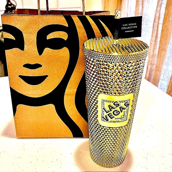 🌟🎰🌟 VENTI Las Vegas Starbucks cup. Gorgeous! Never used! 24oz Gold ṧ℘ᾰԻкʆ⑂! - Picture 15 of 15